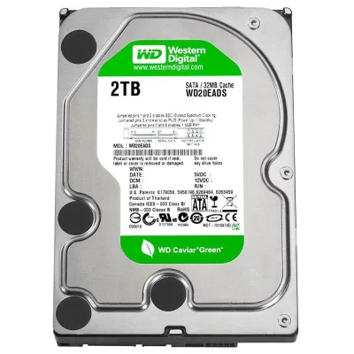 WD GREENシリーズ 2TB HDD 2台セット Western Digital Green 2TB 7.2K RPM 3.5inch SATA hard Disk WD20EADS